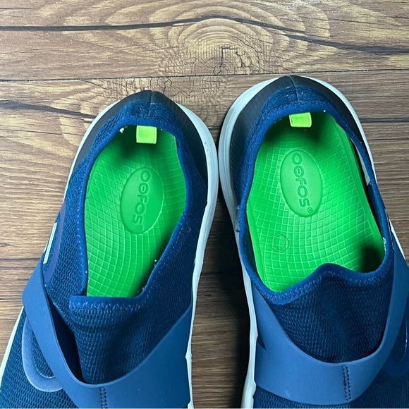 OOFOS OOMG Eezee Low Blue Orthotic Slip-On Sneakers Men’s Size 14 Shoes - Picture 9 of 11